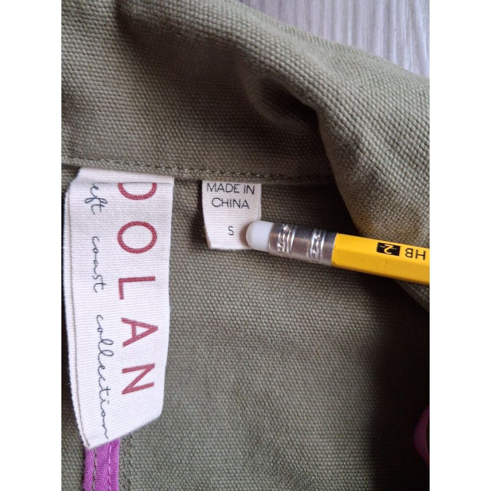 Anthropologie Dolan Embroidered Utility Jacket Green Oversized Small - Picture 11 of 11